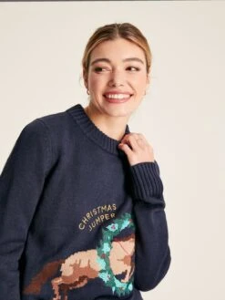 Navy Intarsia Christmas Jumper -Oxford Sales Store 831435s4