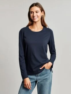 Blue Crew Long Sleeve Top