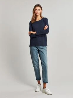 Blue Crew Long Sleeve Top -Oxford Sales Store 905716s3