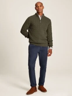 Green Quarter Zip Jumper -Oxford Sales Store 916 069s3