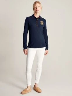 Ashley Blue Long Sleeve Polo Shirt -Oxford Sales Store 917427s3