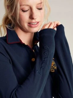 Ashley Blue Long Sleeve Polo Shirt -Oxford Sales Store 917427s4