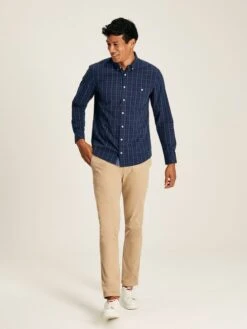 Abbott Navy Blue Long Sleeve Classic Fit Poplin Shirt 8 Abbott Navy Blue Long Sleeve Classic Fit Poplin Shirt -Oxford Sales Store 924602s3