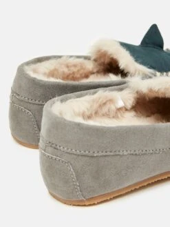 Navy Shark Moccasin Slippers 11 Navy Shark Moccasin Slippers -Oxford Sales Store 929548s5
