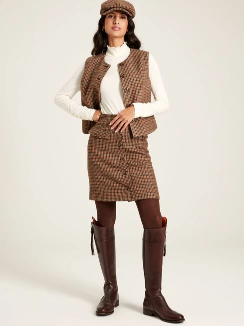 Avery Check Tweed Skirt 3 Avery Check Tweed Skirt - Image 3