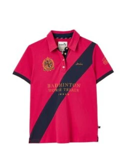 Red Official Badminton Horse Trials Polo Shirt