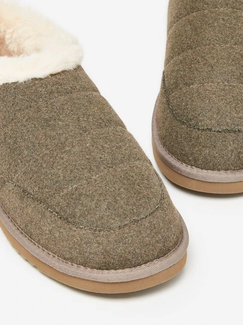 Tan Brown Faux Fur Lined Slippers 5 Tan Brown Faux Fur Lined Slippers - Image 5