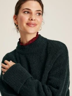 Dark Green Bouclé Knit Jumper -Oxford Sales Store 969 417s4