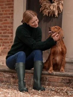 Dark Green Bouclé Knit Jumper -Oxford Sales Store 969 417s5