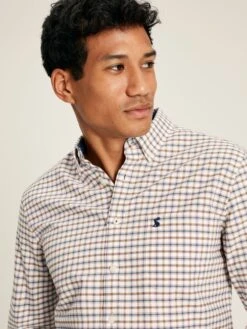 Blue/Brown Classic Fit Shirt -Oxford Sales Store 975786s4