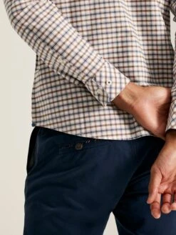 Blue/Brown Classic Fit Shirt -Oxford Sales Store 975786s5