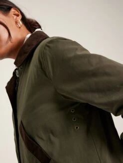 Dark Green Showerproof Quilted Wax Jacket -Oxford Sales Store 991527s5