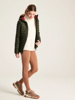 Green Showerproof Packable Padded Jacket -Oxford Sales Store 996727s4