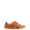 Start-Rite Explore Tan Brown Leather Comfy Rip-Tape Trainers F Fit