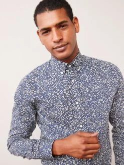 Blue Print Shirt -Oxford Sales Store A64808s4