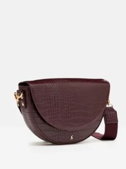 Burgundy Red Half Moon Cross Body Bag 10 Burgundy Red Half Moon Cross Body Bag -Oxford Sales Store C00062s5
