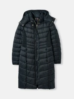 Navy Blue Showerproof Long Padded Coat -Oxford Sales Store C10 942s7