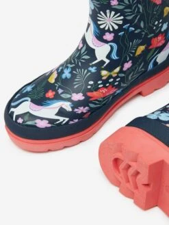 Navy Blue Printed Wellies -Oxford Sales Store C22246s4