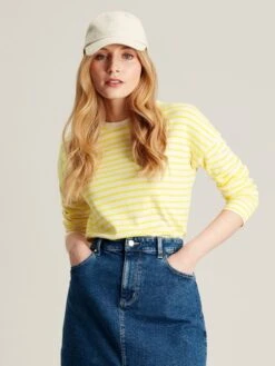 Yellow Drop Shoulder Long Sleeve Top -Oxford Sales Store C64495s4