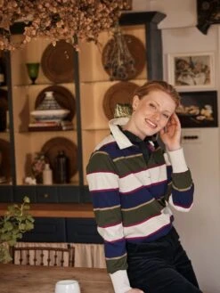 Green Rugby Shirt -Oxford Sales Store C66 583s7