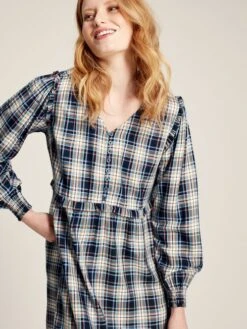 Camilla Blue Button Front Tiered Dress -Oxford Sales Store C74917s3