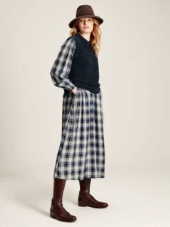 Camilla Blue Button Front Tiered Dress -Oxford Sales Store C74917s5