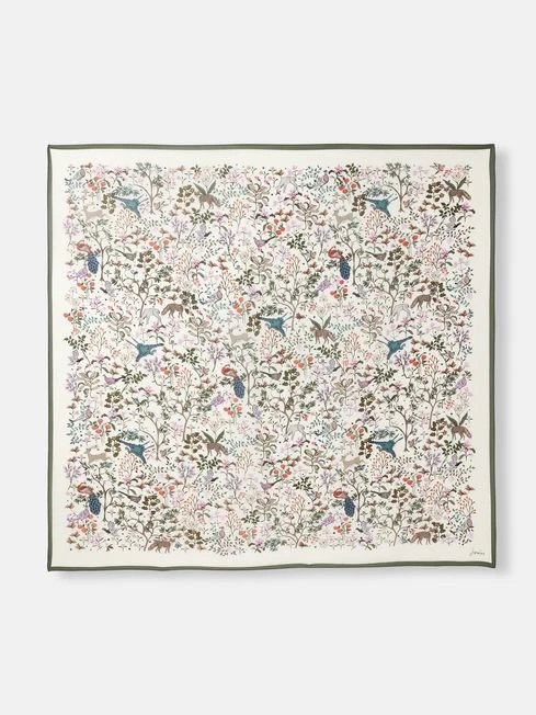 Cream Printed Scarf 4 Cream Printed Scarf - Image 4