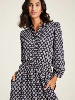 Blue Jersey Shirt Dress -Oxford Sales Store C90345s4