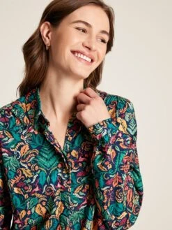 Blue Concealed Placket Shirt -Oxford Sales Store C90737s4