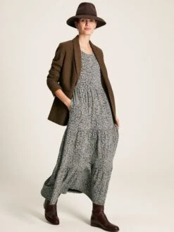 Green Leaf Tiered Jersey Dress -Oxford Sales Store C92051s3