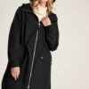 Black Waterproof Zip Through Coat