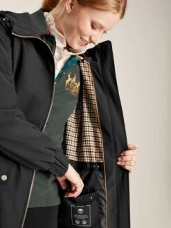 Black Waterproof Zip Through Coat -Oxford Sales Store C98297s4