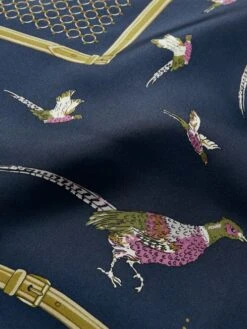 Navy Pheasant Silk Square Scarf 13 Navy Pheasant Silk Square Scarf -Oxford Sales Store C98849s7