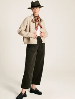 Green Cord Wide Leg Trousers -Oxford Sales Store D03 732s3