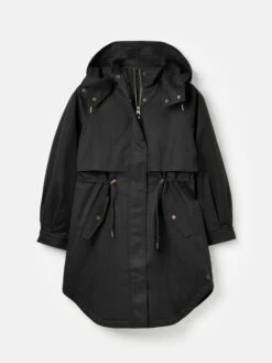 Black Longline Waterproof Coat With Quilted Lining 13 Black Longline Waterproof Coat With Quilted Lining -Oxford Sales Store D03727s7
