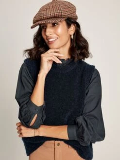 Navy Blue Frill Blouse -Oxford Sales Store D03730s3