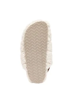 Joules Ali White Borg Quilted Mules -Oxford Sales Store D24977s4