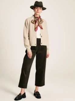 Brown Button Through Knit Cardigan -Oxford Sales Store D67655s3