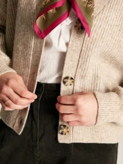 Brown Button Through Knit Cardigan -Oxford Sales Store D67655s5