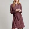 Joules Pink Aurora Zip Down Jersey Dress