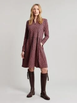 Joules Pink Aurora Zip Down Jersey Dress -Oxford Sales Store D73398s3