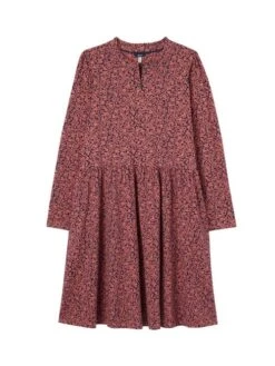 Joules Pink Aurora Zip Down Jersey Dress -Oxford Sales Store D73398s6