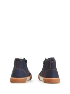 Start Rite Arcade Blue Canvas High-top Zip Up Trainers -Oxford Sales Store D77473s4