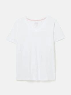 White V Neck T-shirt -Oxford Sales Store D81645s6