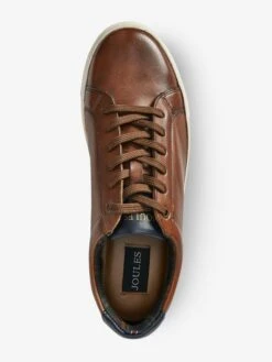 Tan Brown Leather Trainers -Oxford Sales Store M23376s3