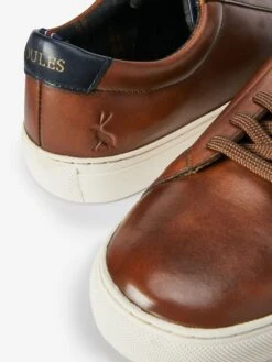 Tan Brown Leather Trainers -Oxford Sales Store M23376s4