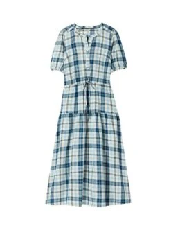 Joules Blue Amalie Check Dress -Oxford Sales Store M92826s12