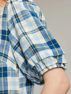 Joules Blue Amalie Check Dress -Oxford Sales Store M92826s5