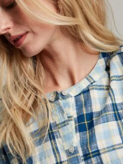 Joules Blue Amalie Check Dress -Oxford Sales Store M92826s6