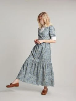 Joules Cream Aura Tiered Cotton Dress -Oxford Sales Store M92838s6